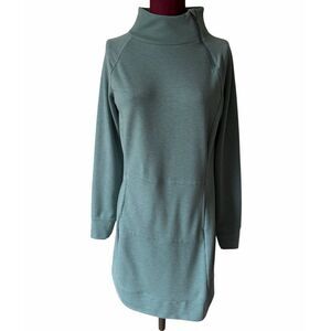 Title Nine Dress Guthrie French Terry Long Sleeve Athleisure Small Sage Green